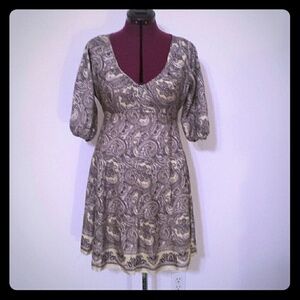 Nine West Paisley Babydoll Dress Size 2‎